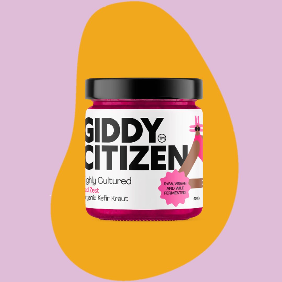 GIDDY CITIZEN Highly Cultured Organic Kefir Kraut: Red Zest